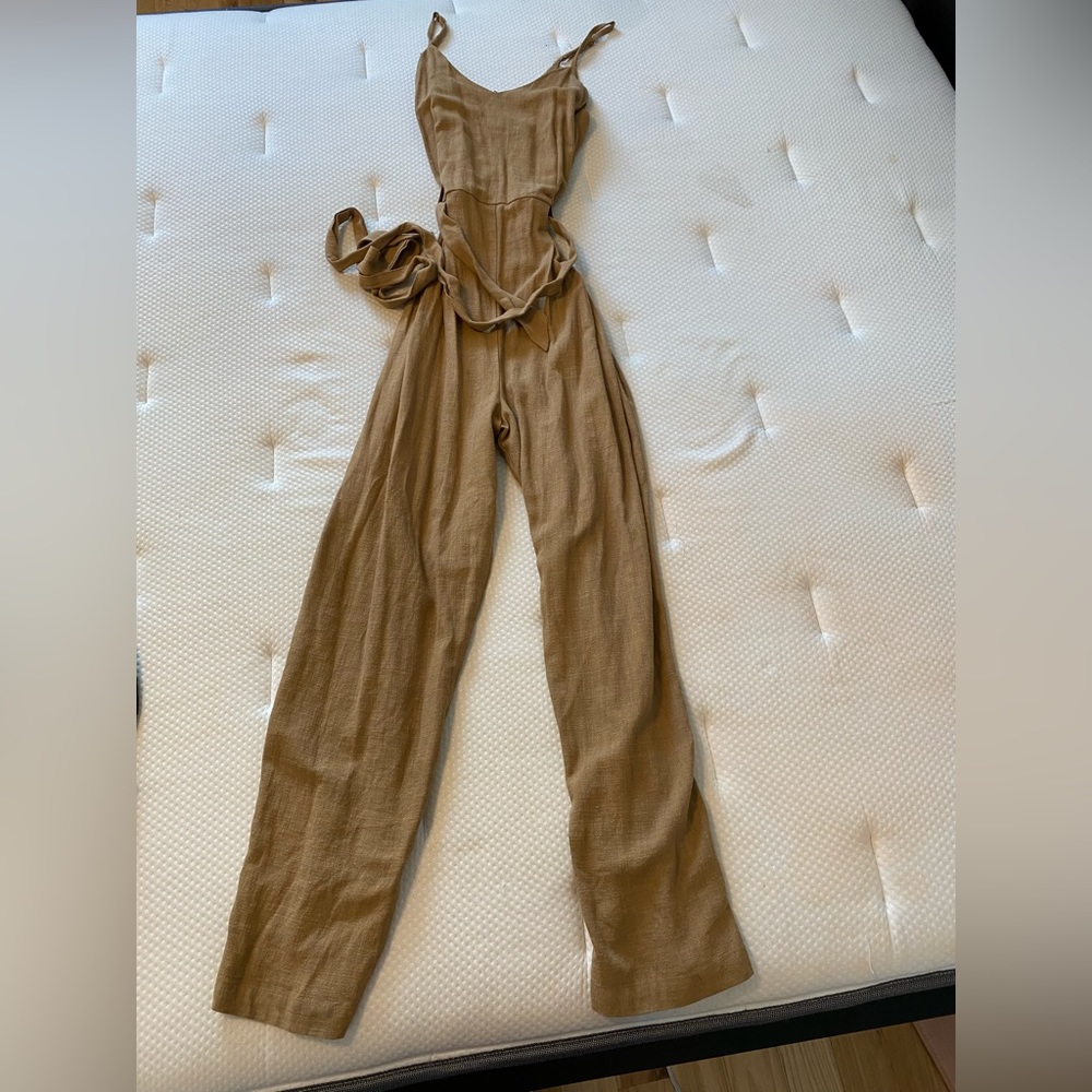 TAN FULL LENTH ROMPER